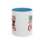 Christmas Mug - Merry Christmas Green & Red Text Star Candy Cane Stocking Snowflake