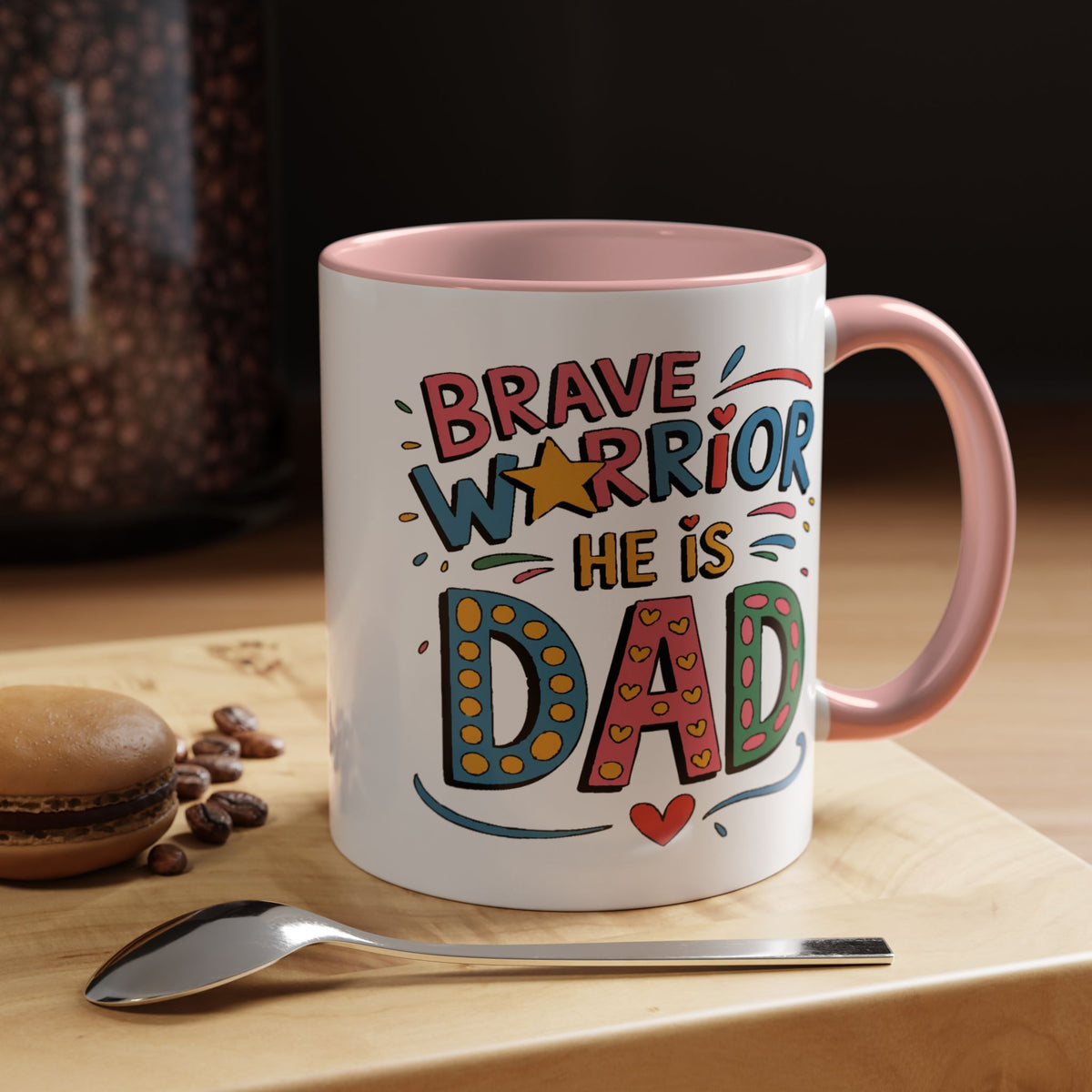 Father's Day Mug - Dad Brave Warrior