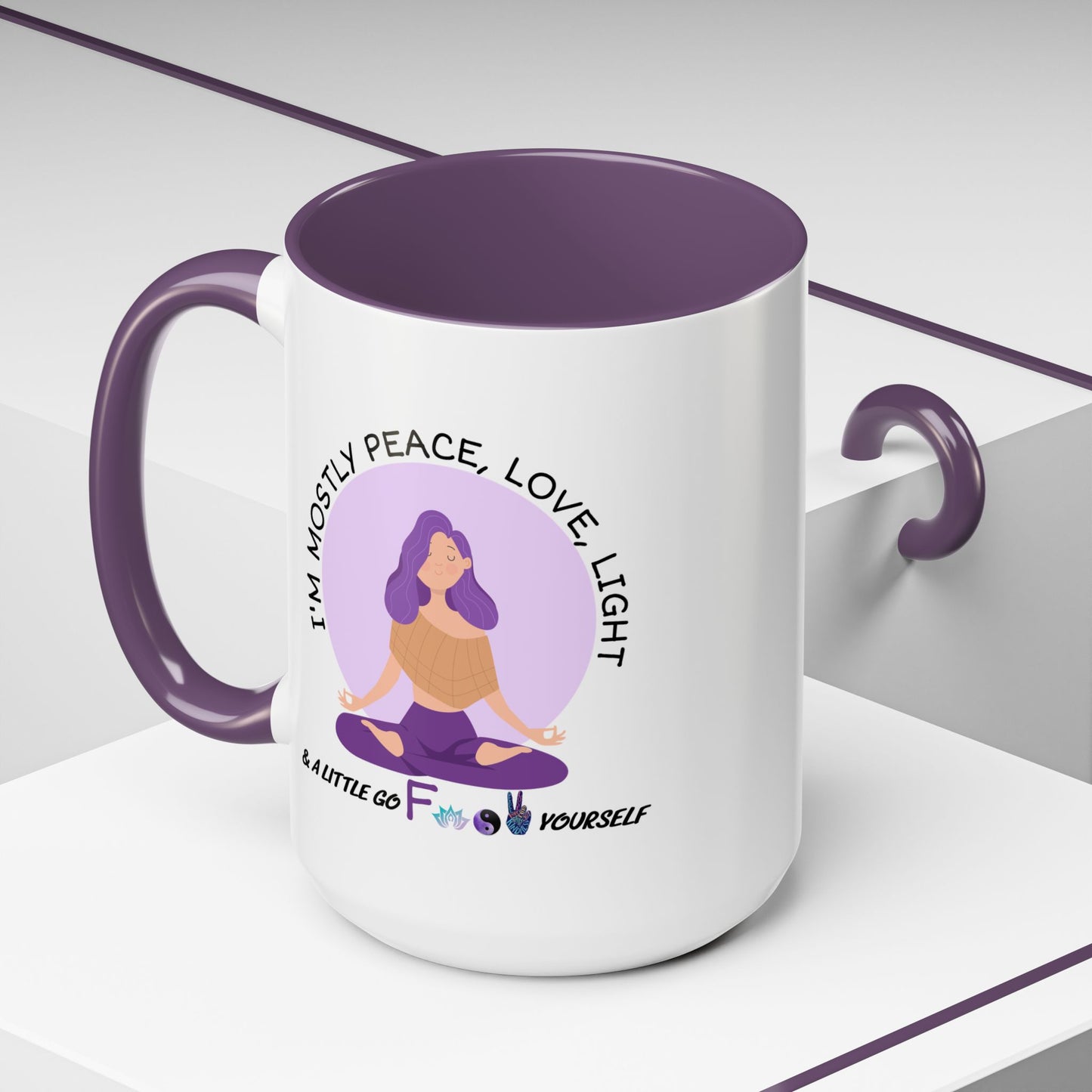 Adult Mug - I'm Mostly Peace, Love, Light