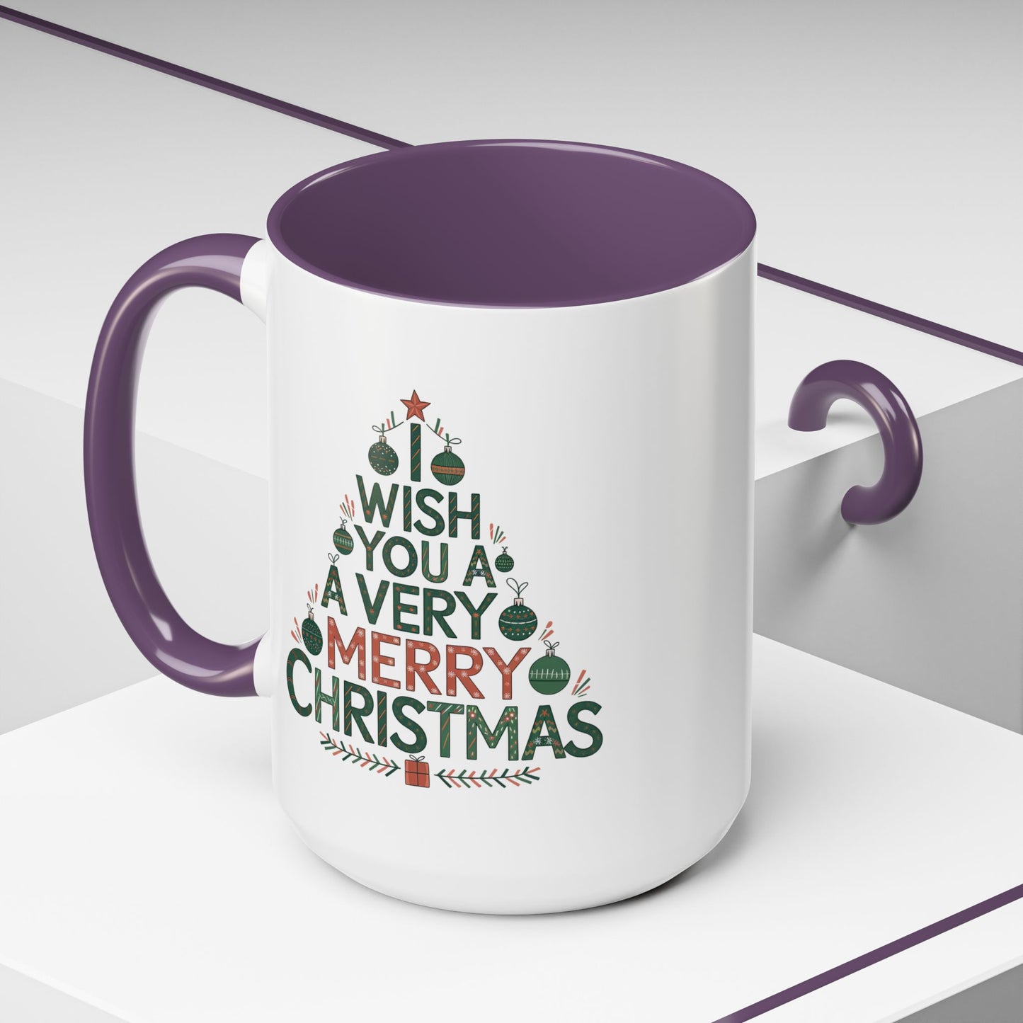 Christmas Mug - I Wish You a Merry Christmas Tree