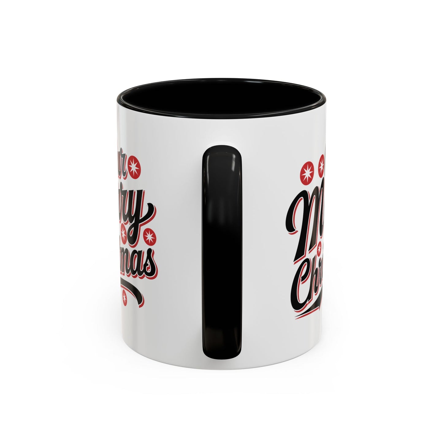 Christmas Mug - Merry Christmas Black Red & White Baseball Text