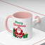 Christmas Mug - Merry Christmas Green & Red Text Santa Presents