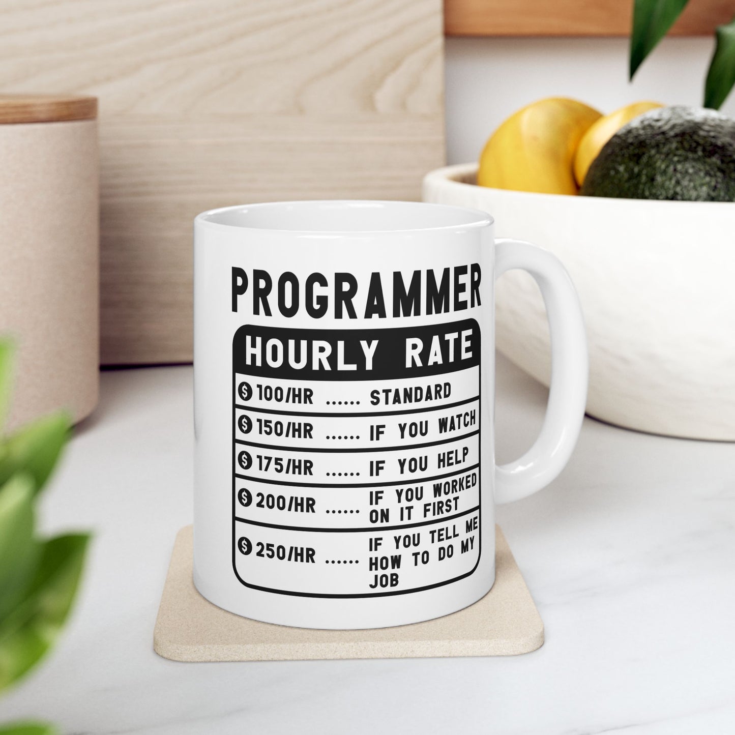 Office Mug - Programmer Hourly Rate