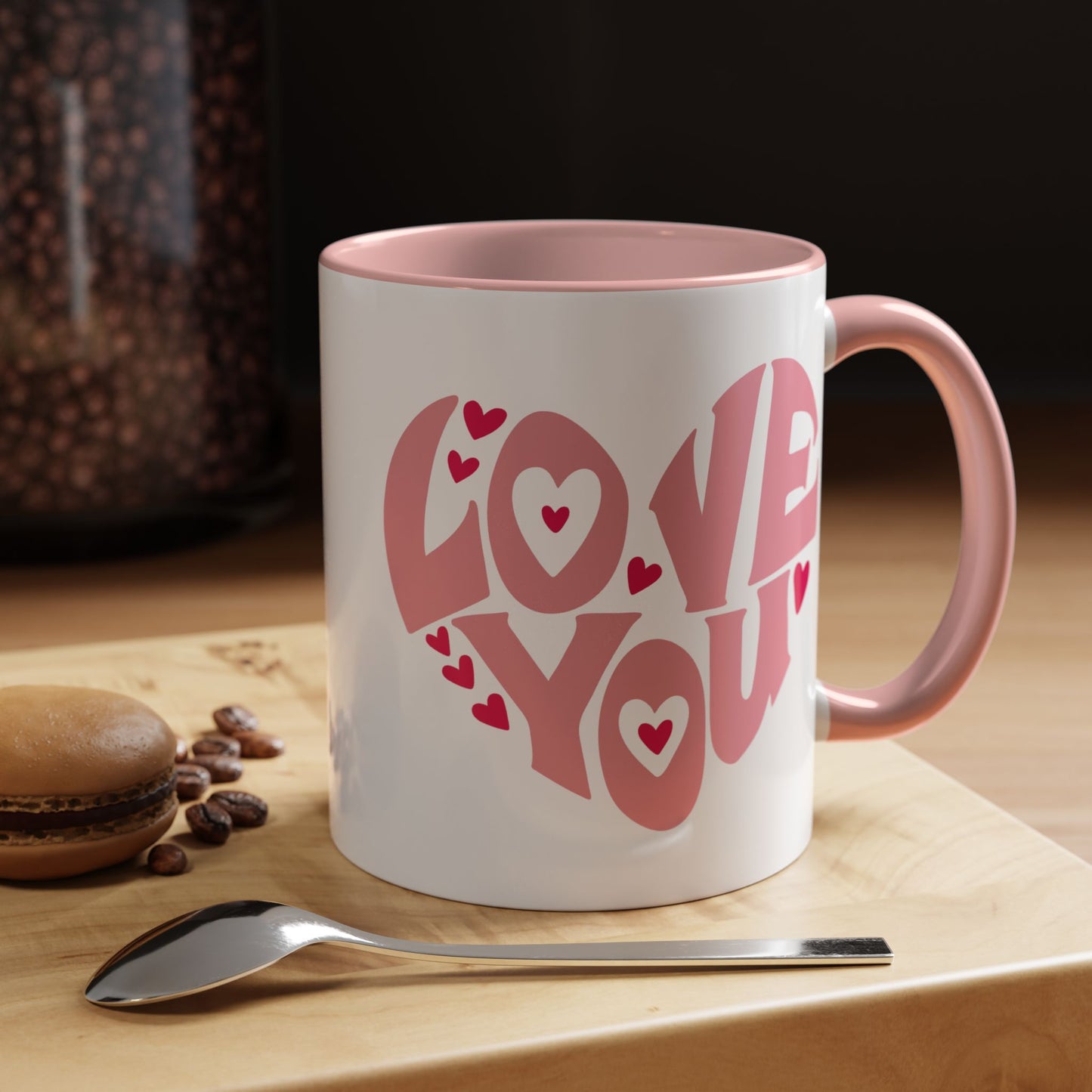 Valentine's Day Mug - Love You Heart Lettering