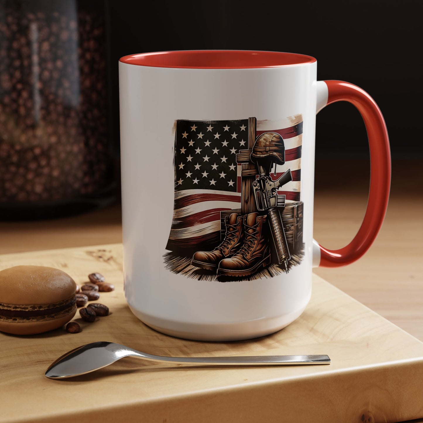 4th of July Mug - Fallen Soldier Boots Flag 3