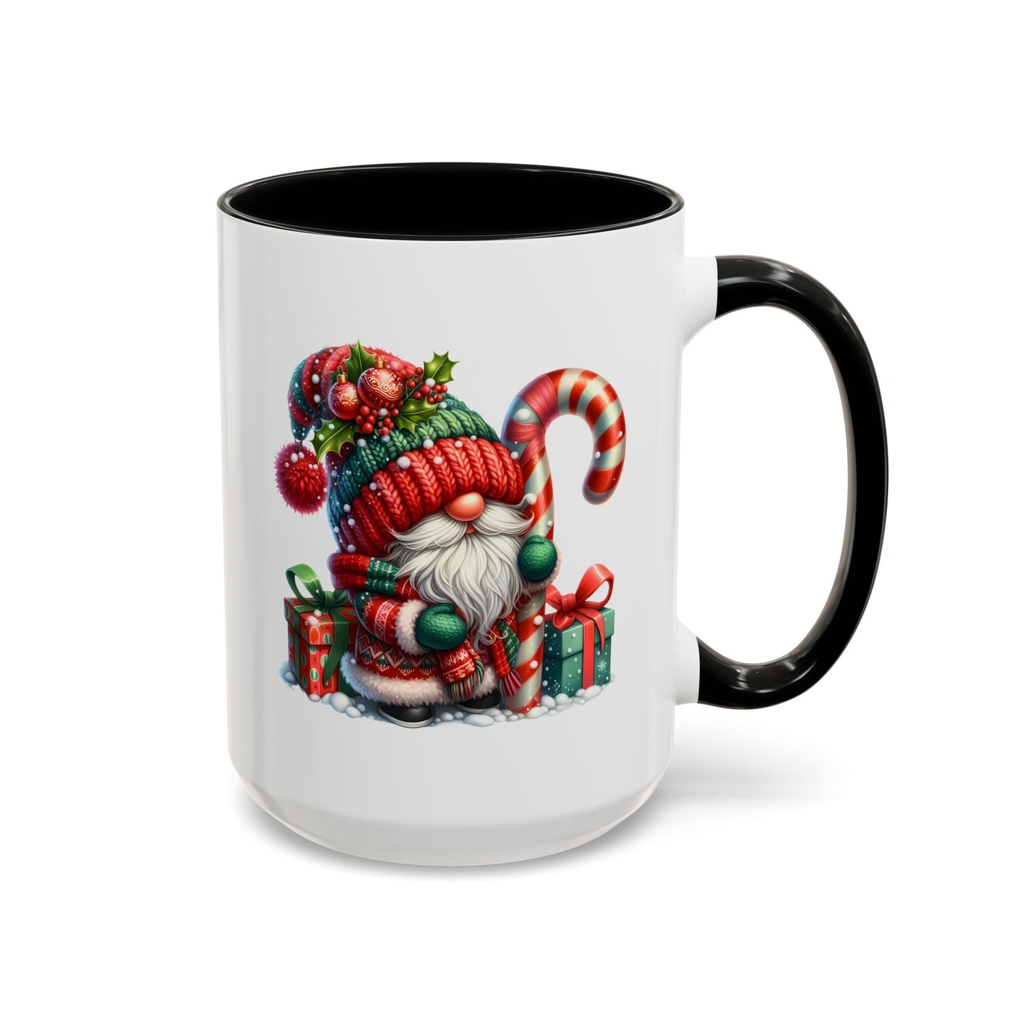 Christmas Mug - Gnome Candy Cane and Presents