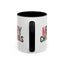 Christmas Mug - Merry Christmas Green & Red Text Santa
