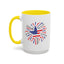 4th of July Mug - Star Flag Fireworks