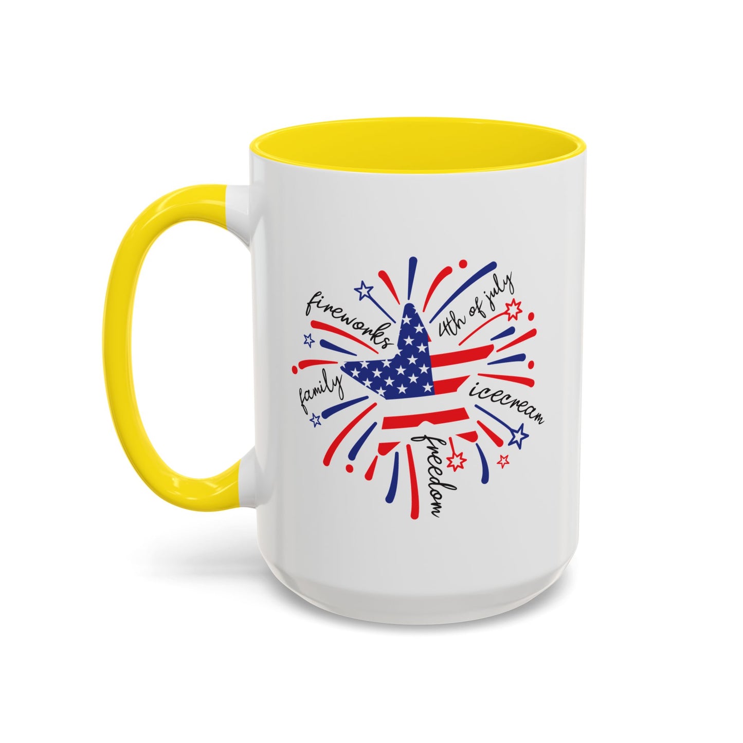 4th of July Mug - Star Flag Fireworks