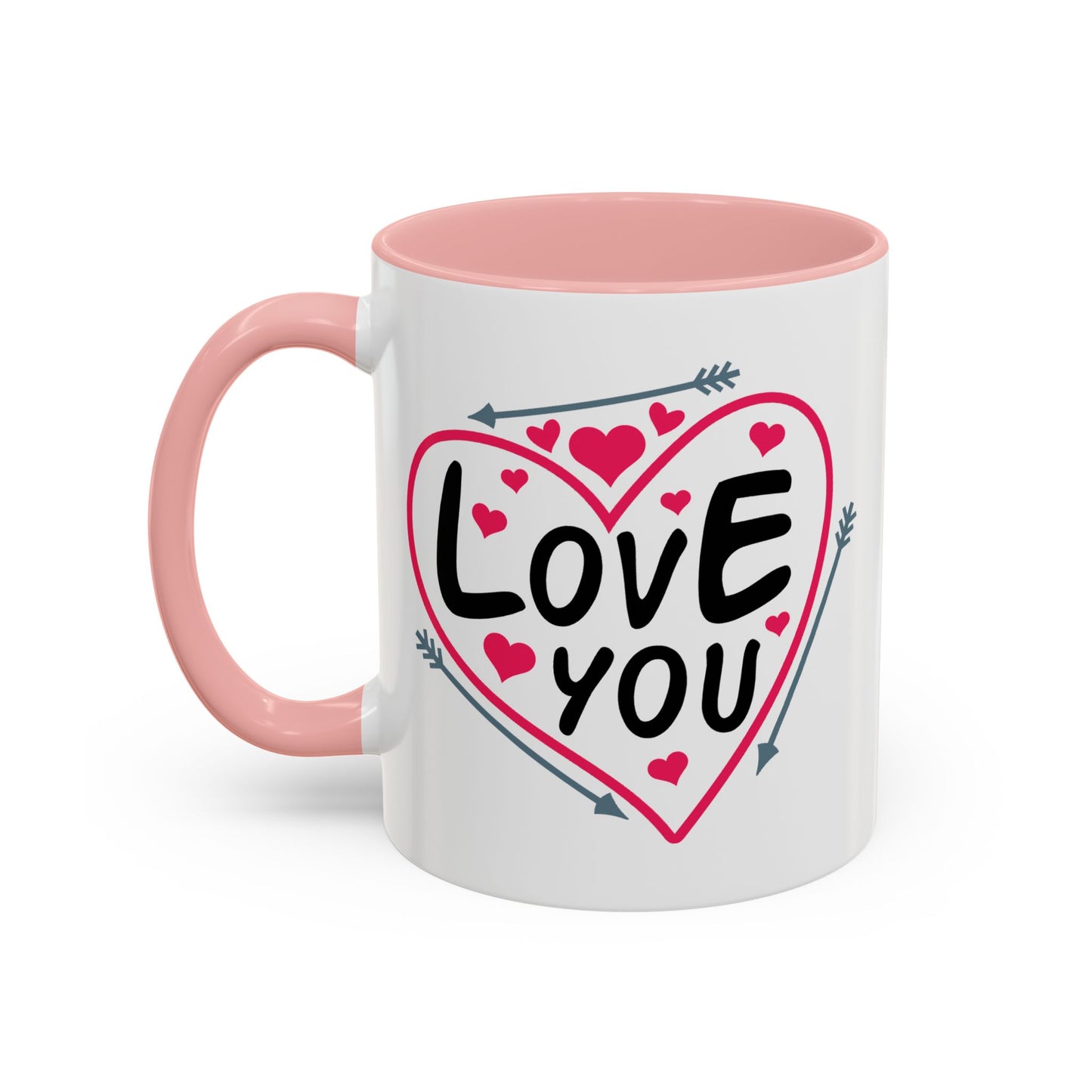 Valentine's Day Mug - Love You Heart Arrows