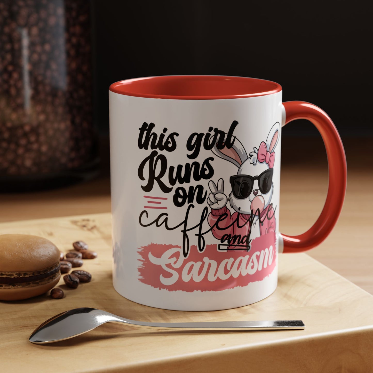 Humor Mug - This Girl Runs on Caffeine & Sarcasm