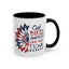 4th of July Mug - God Bless America Sunflower