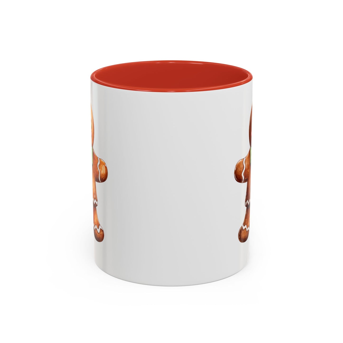 Christmas Mug - Gingerbread Man Green Bow