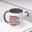 Christmas Mug - Merry Christmas Maroon Text Ornament Decorations