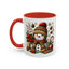 Christmas Mug - Snowman with Christmas Decorations