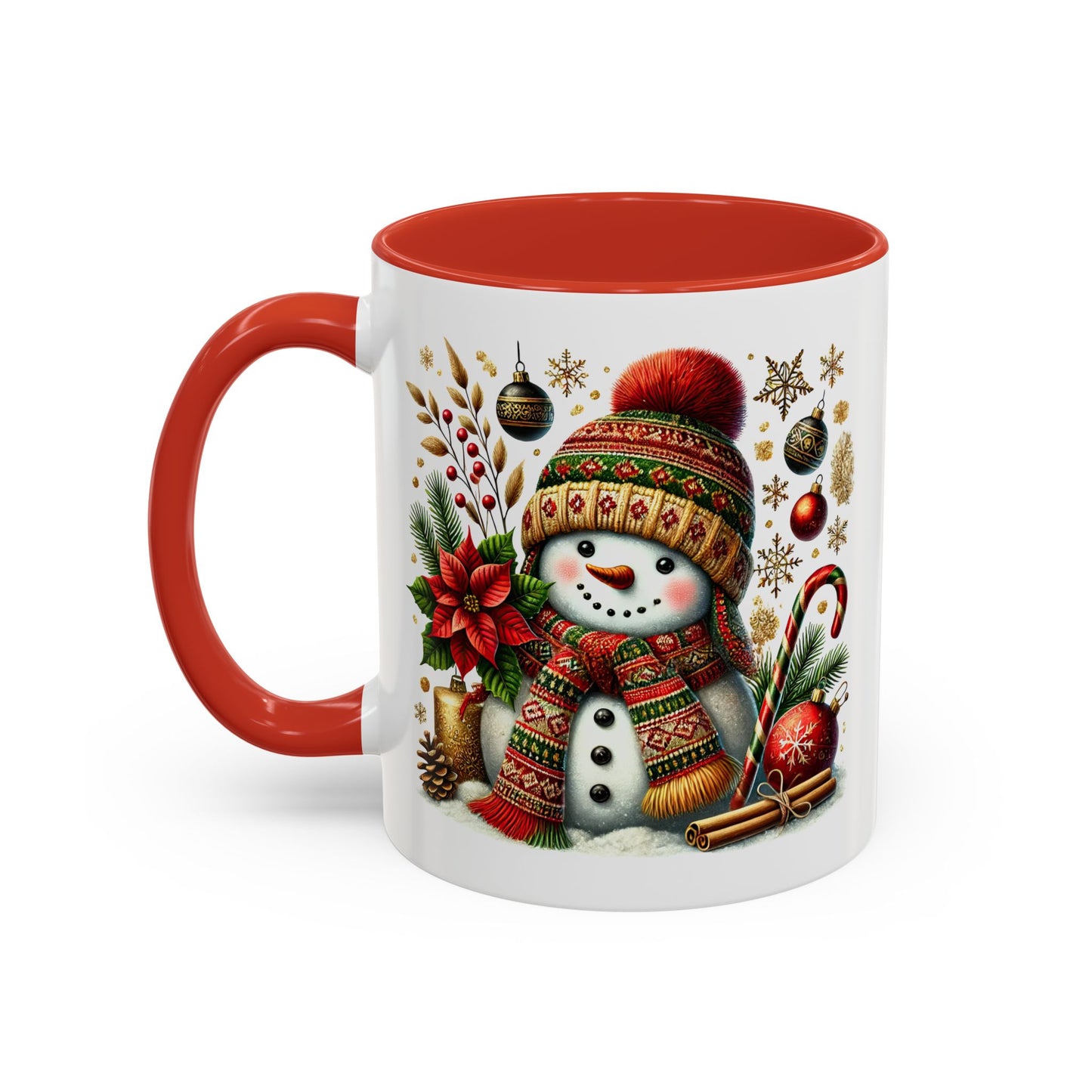Christmas Mug - Snowman with Christmas Decorations
