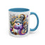 Christmas Mug - Purple and Silver Snowman