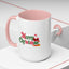 Christmas Mug - Merry Christmas Green & Red Text Santa Presents