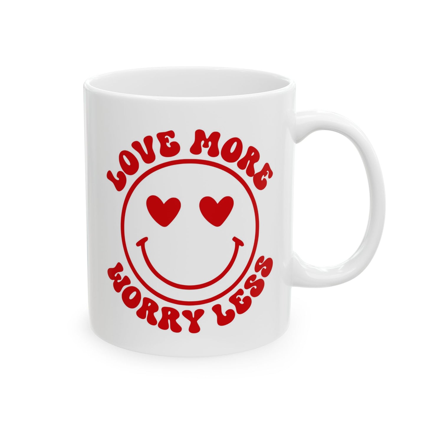 Wellness Mug - Love More Worry Less Smiley Face