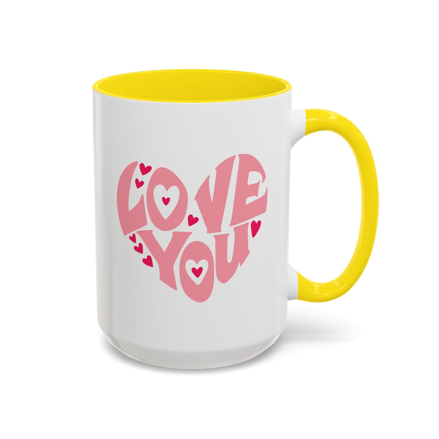 Valentine's Day Mug - Love You Heart Lettering