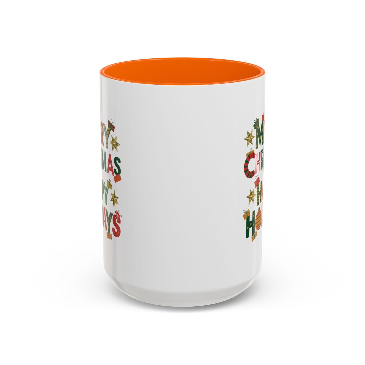 Christmas Mug - Merry Christmas Happy Holidays Decorative Text