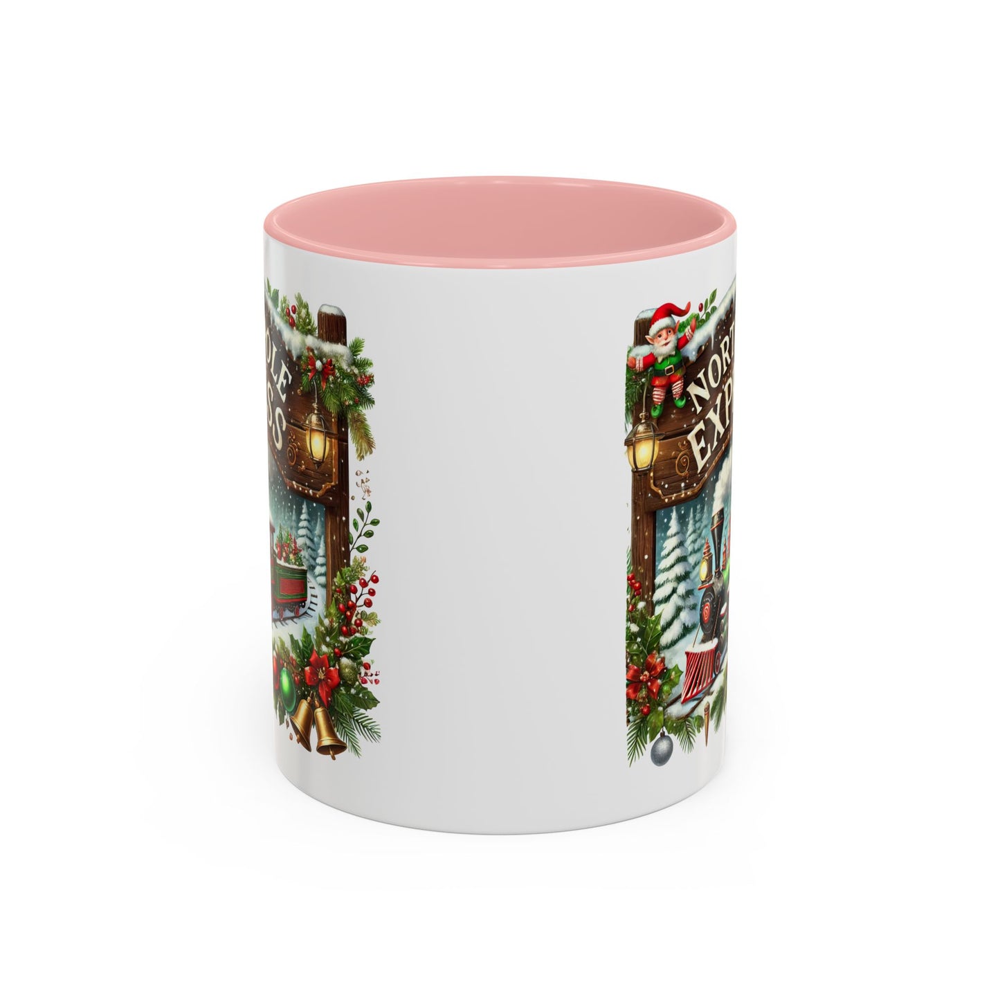 Christmas Mug - North Pole Express Steam Locomotive Ornaments