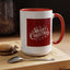 Christmas Mug - Merry Christmas White Text Maroon Background