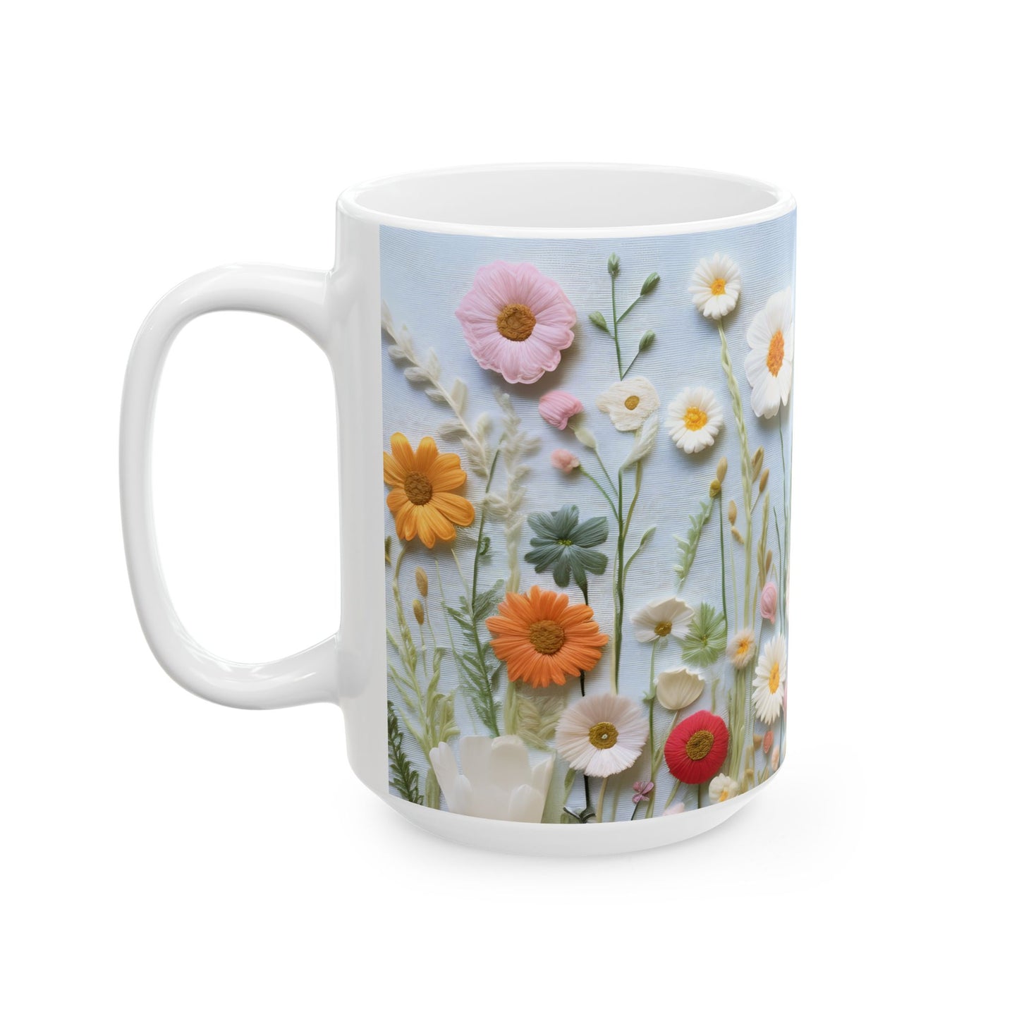 Artistic Mug - Felted Flowers 3