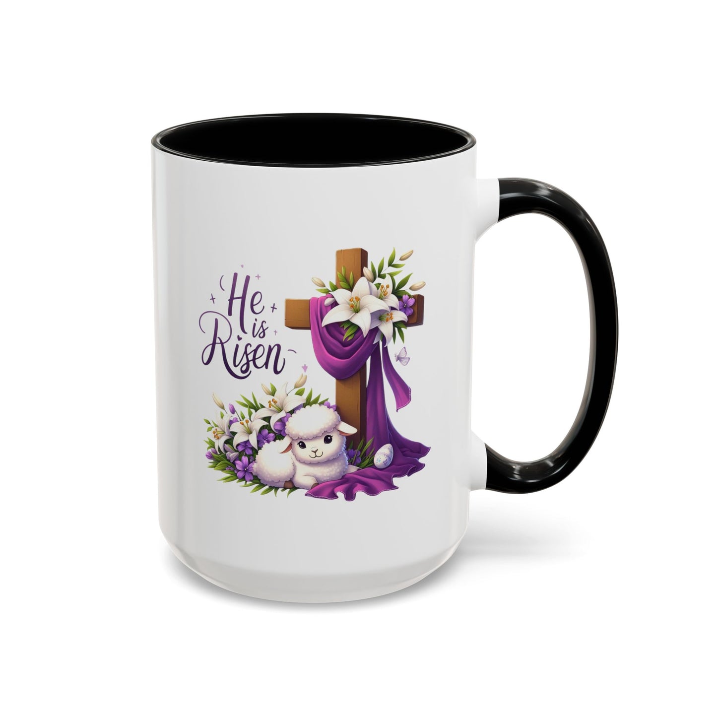 Easter Mug - He Is Risen Cross