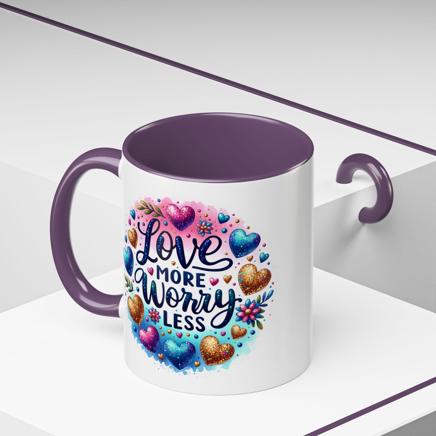 Wellness Mug - Love More Worry Less Circle