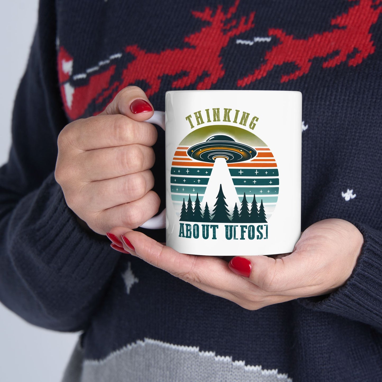 Alien Mug - Thinking About UFOS!