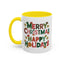 Christmas Mug - Merry Christmas Happy Holidays Decorative Text