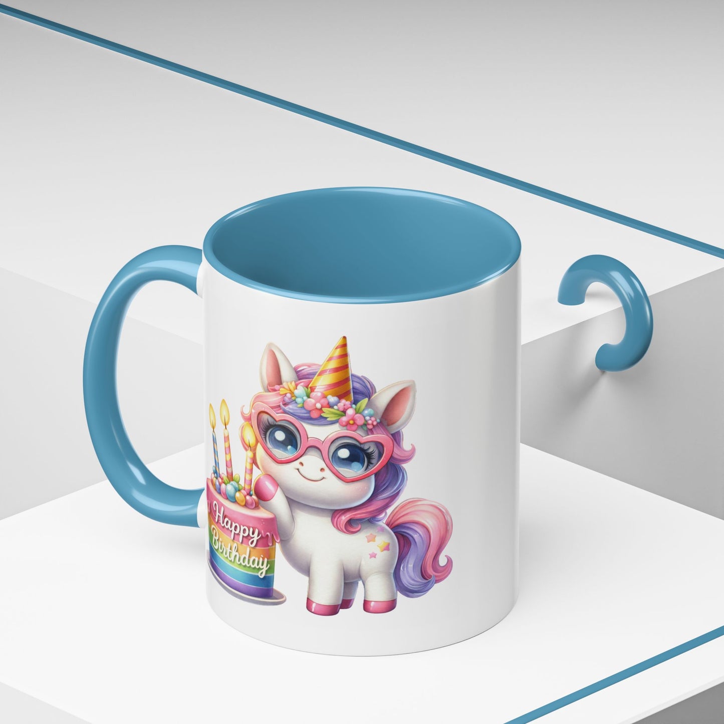 Birthday Mug - Unicorn Candles