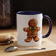 Christmas Mug - Gingerbread Man Green Bow