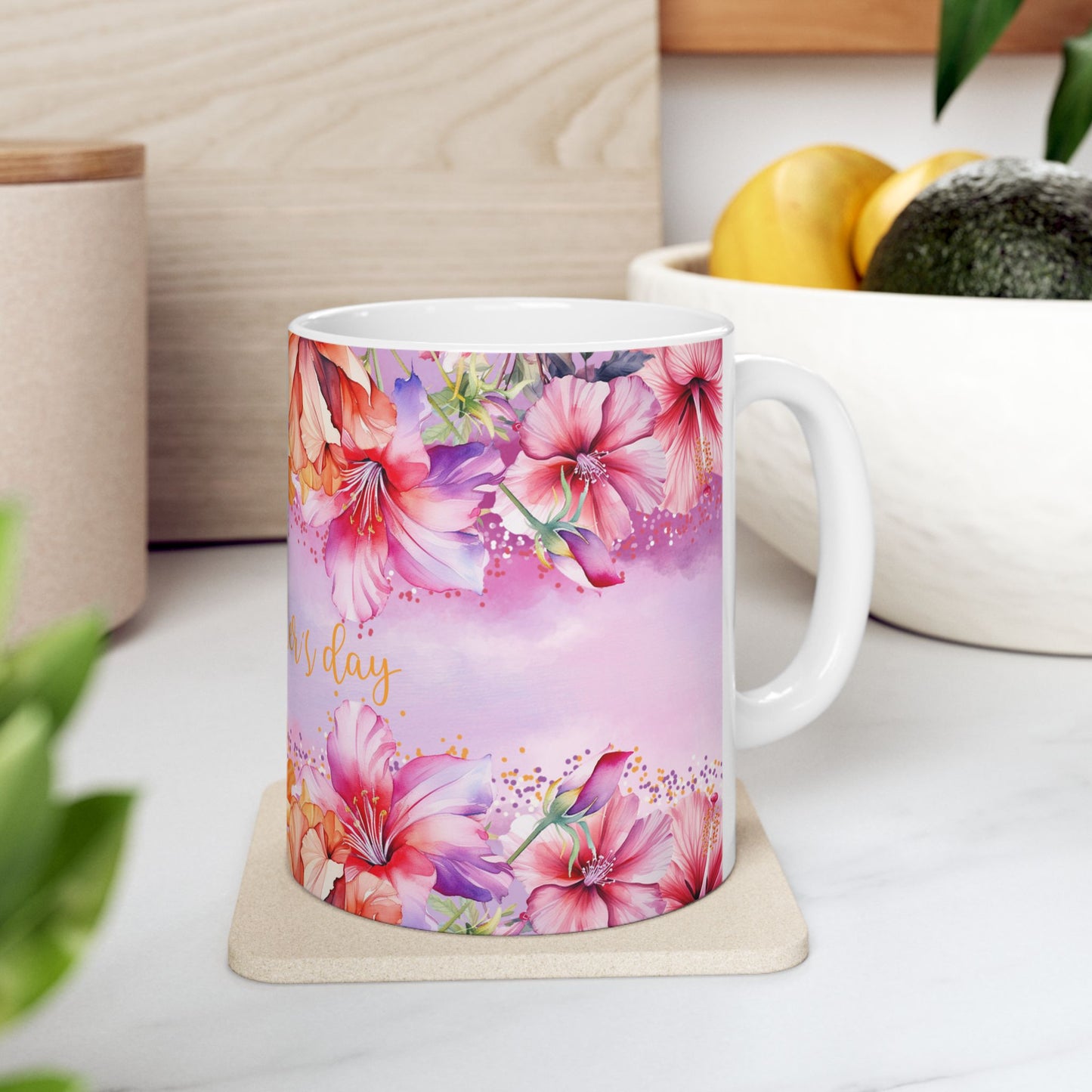 Mother's Day Mug - Happy Mother's Day Floral Design