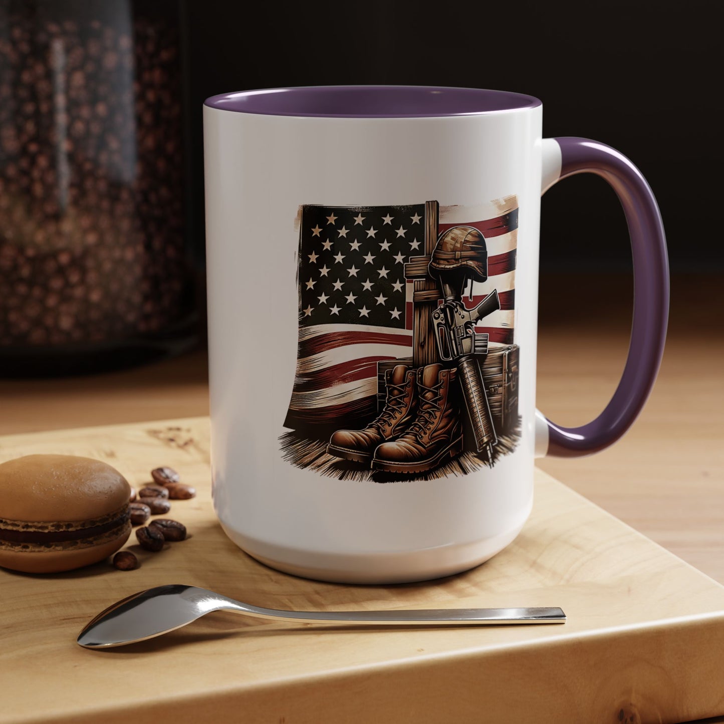 4th of July Mug - Fallen Soldier Boots Flag 3