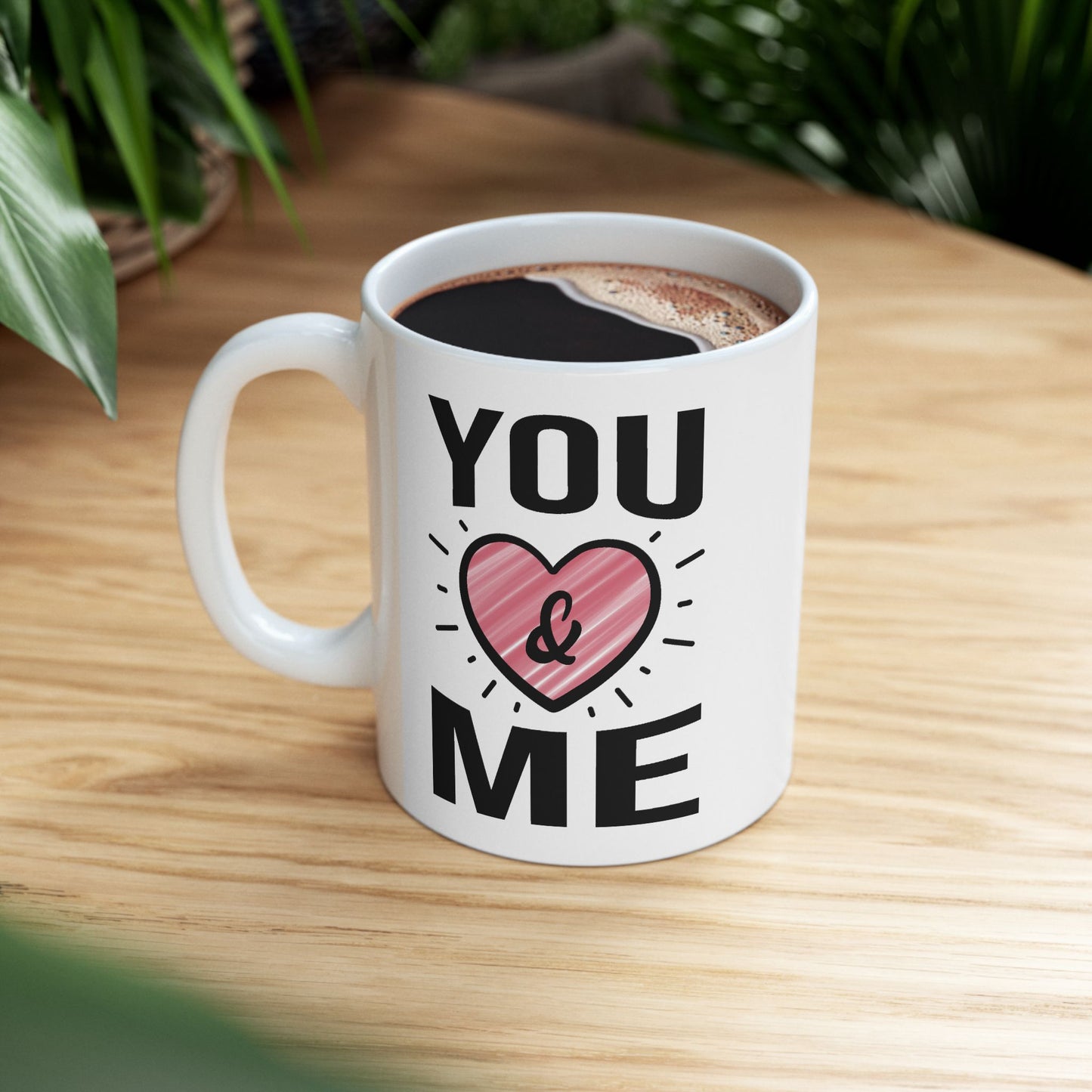Anniversary Mug - You and Me Pink Heart