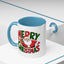 Christmas Mug - Green & Red Text Santa Presents