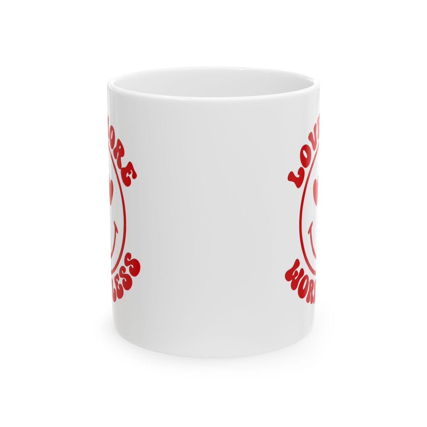 Wellness Mug - Love More Worry Less Smiley Face