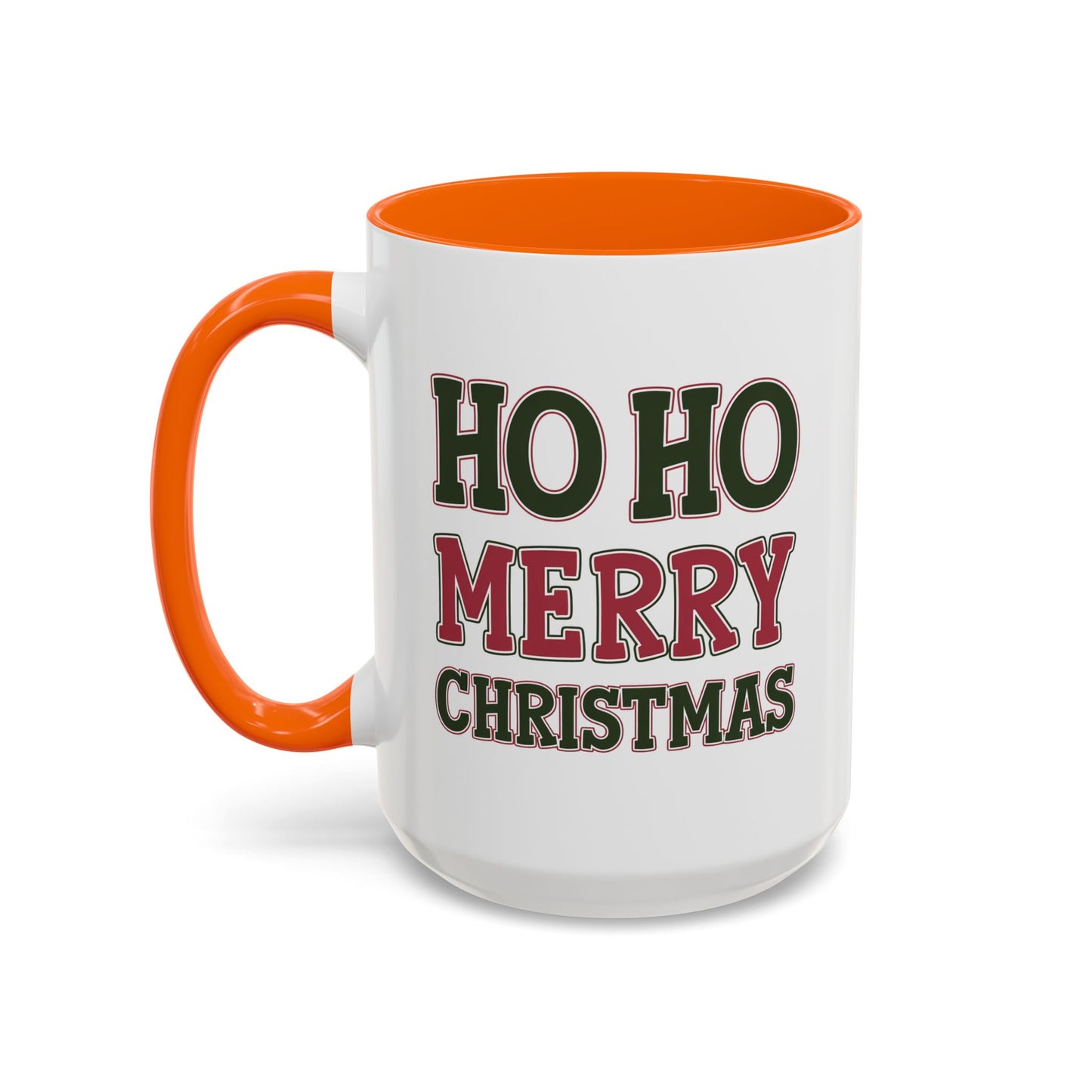 Christmas Mug - Ho Ho Ho Merry Christmas Red & Green Text 4