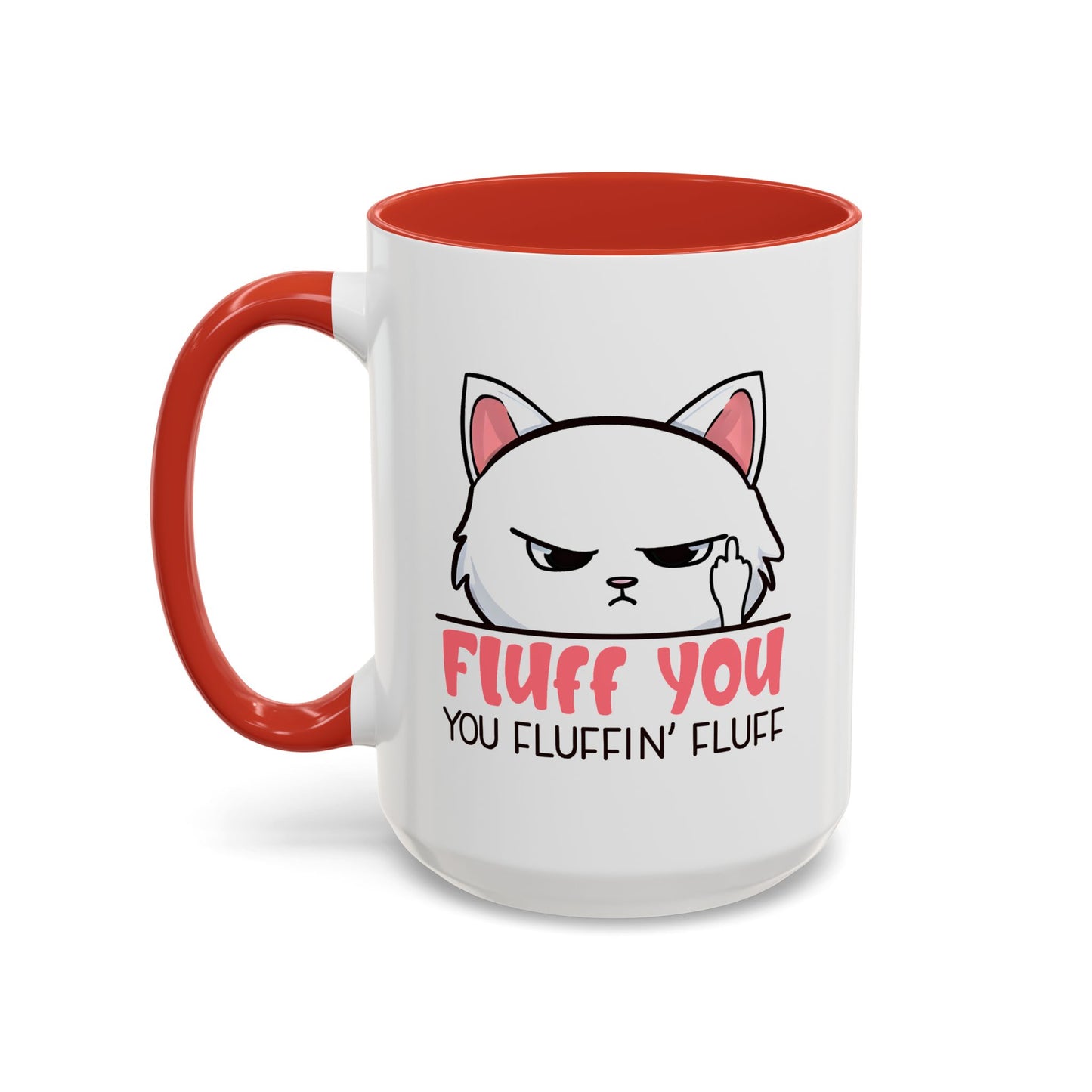 Adult Mug - Fluff You White Cat