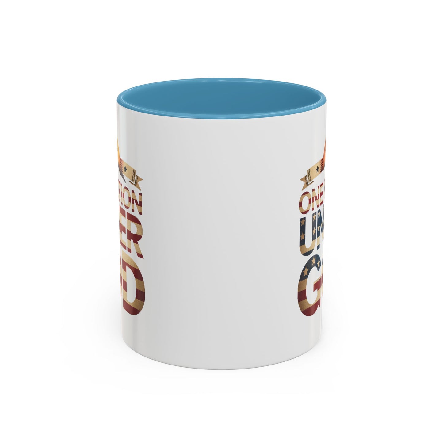 4th of July Mug - One Nation Under God Cross Flag
