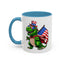4th of July Mug - T Rex Dinosaur USA Flag