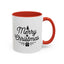Christmas Mug - Merry Christmas Black Text Tree Star Present