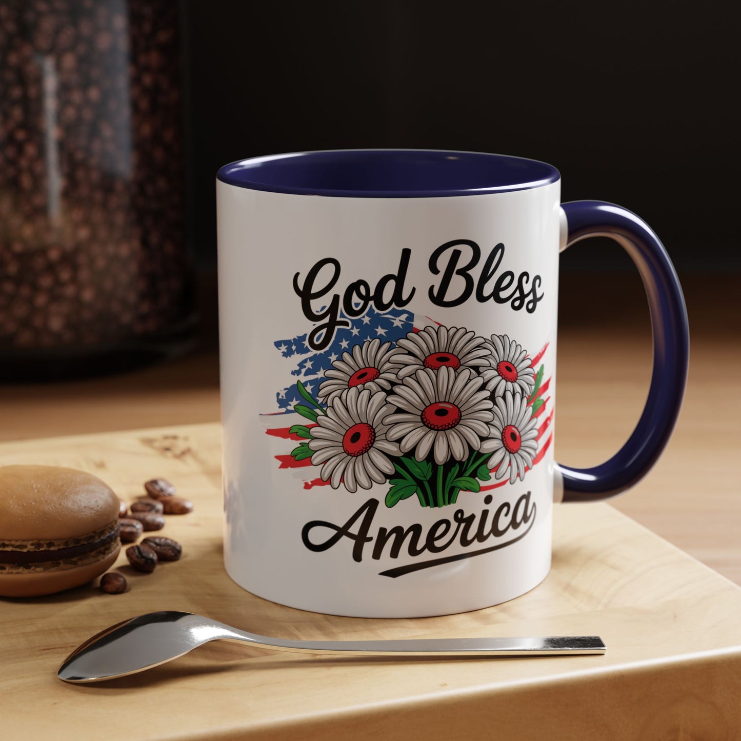 4th of July Mug - God Bless America Daisies