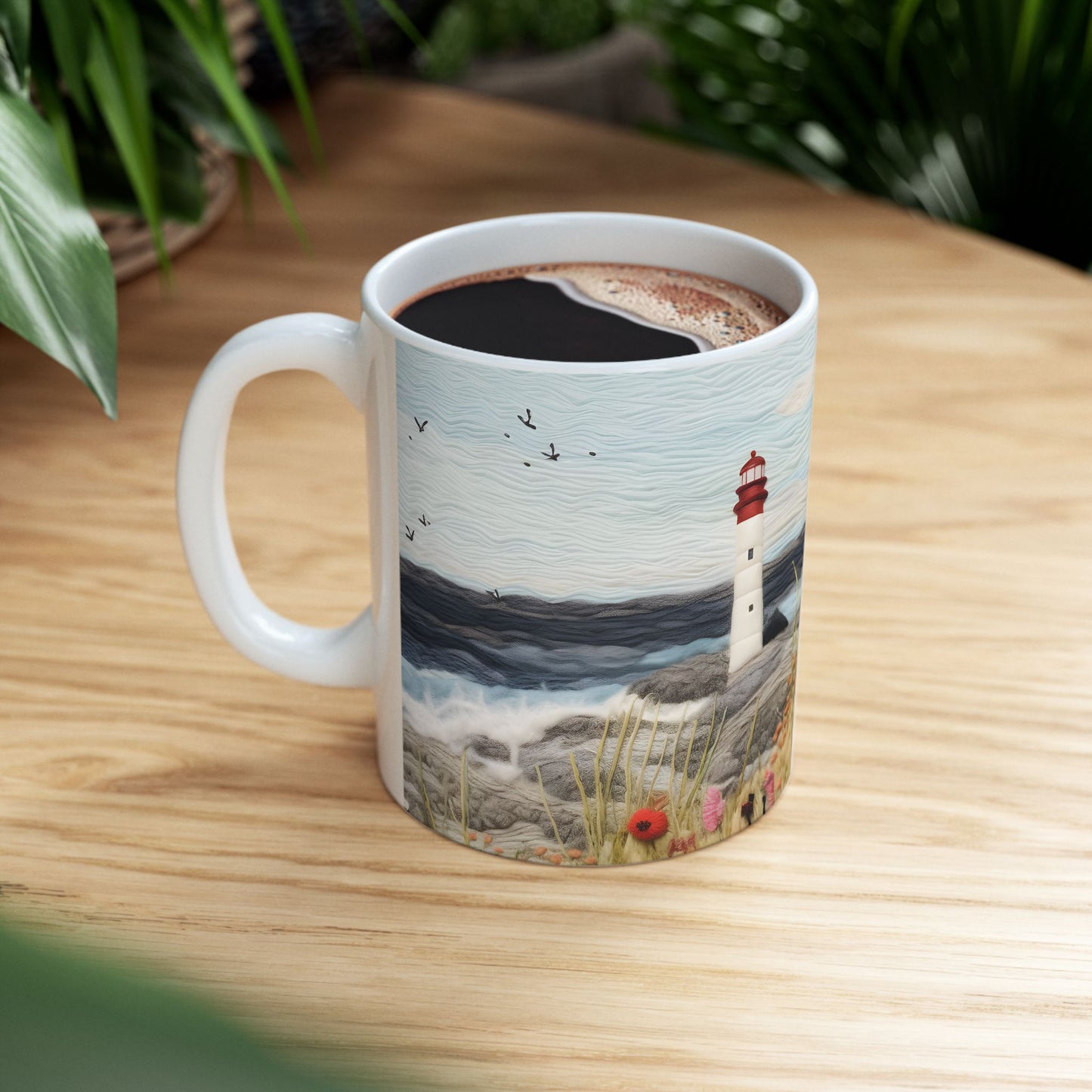 Artistic Mug - Felted Lighthouse 6