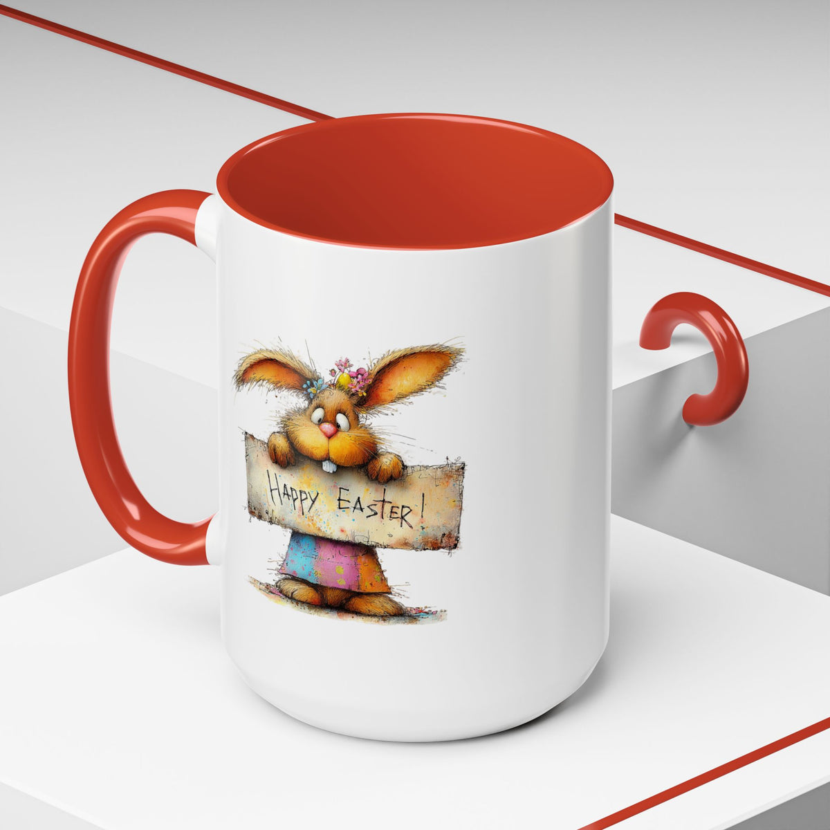 Easter Mug - Happy Easter Bunny Sign