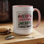 Christmas Mug - Merry Christmas Red Green & Black Text Trees Presents