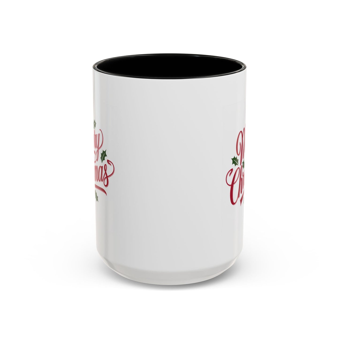 Christmas Mug - Merry Christmas Red Text Mistletoe