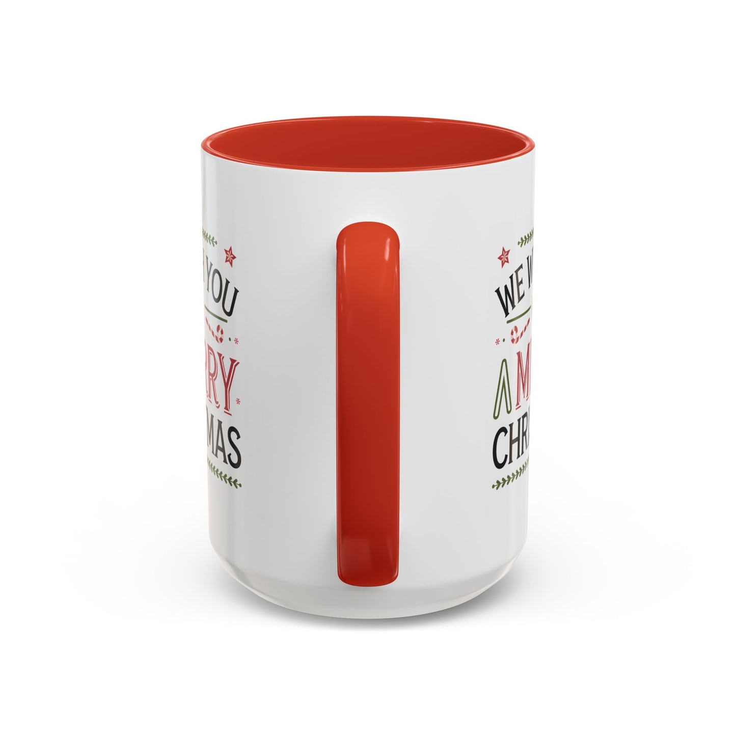 Christmas Mug - We Wish You a Merry Christmas Blue Green & Red Text